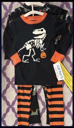 Toddler Boy Halloween Pajamas 4 Pcs NWT Size 12 Months By Carter’s Just One You
