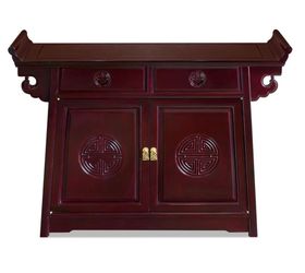 Dark Cherry Wood Cabinet
