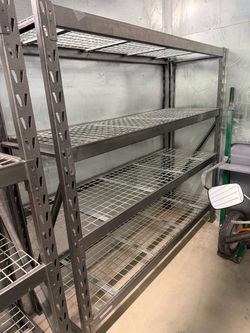 Steel shelving racks