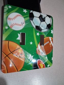 Sports Theme Double Toggle Light Switch Plate