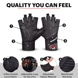 New Fitness Workout Gloves - Gym Gloves for Weightlifting, Training, Pull-ups, and Fitness - Weight Lifting Gloves for Men & Women