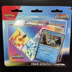 Pokemon Prismatic Evolutions Tech Sticker Collection