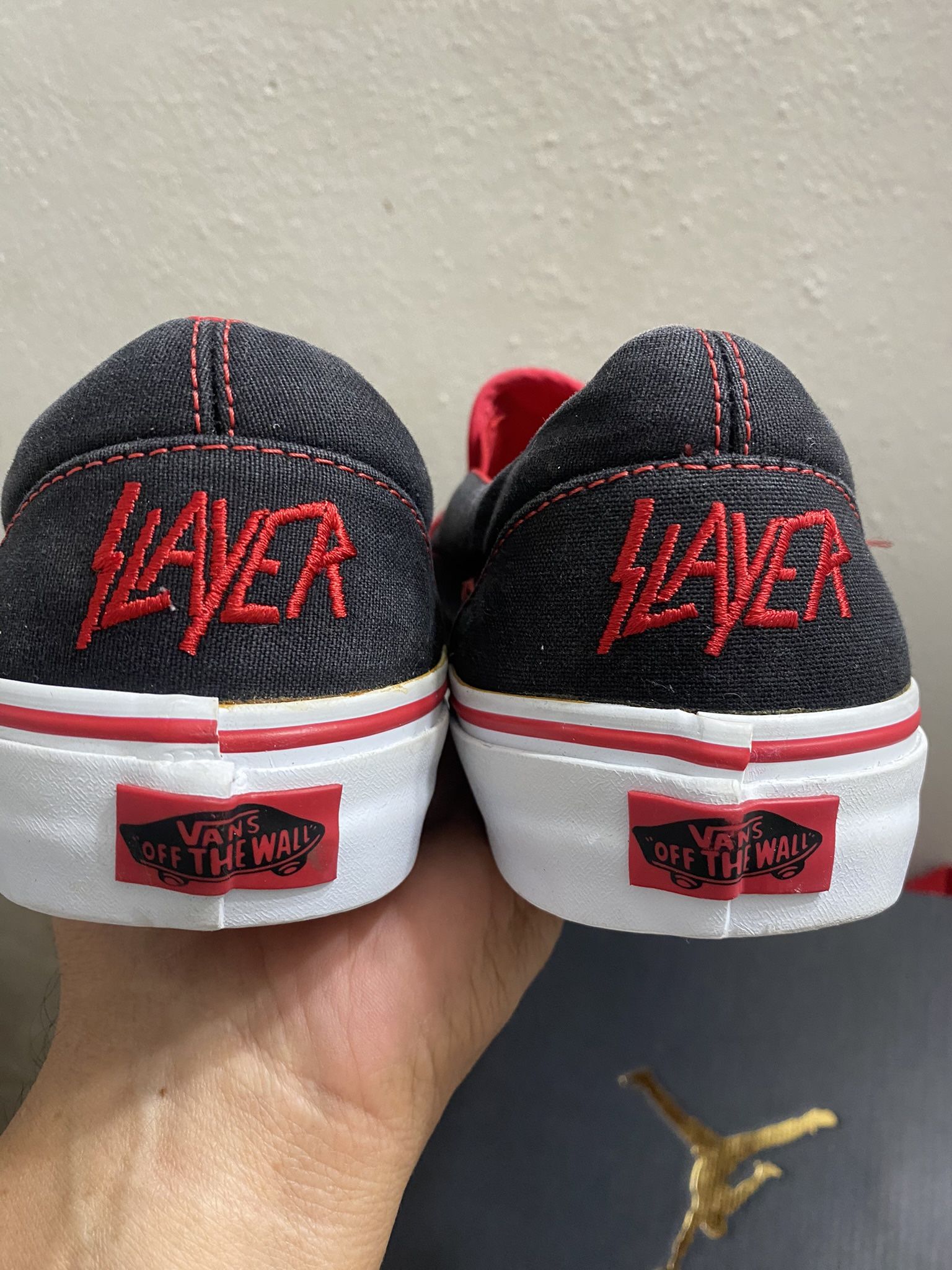 VERY RARE! VANS SLAYER Eagle Pentagram Classic Slip On Shoes 