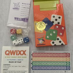 New! QWIXX - A Fast Family Dice Game - Gamewright Games -