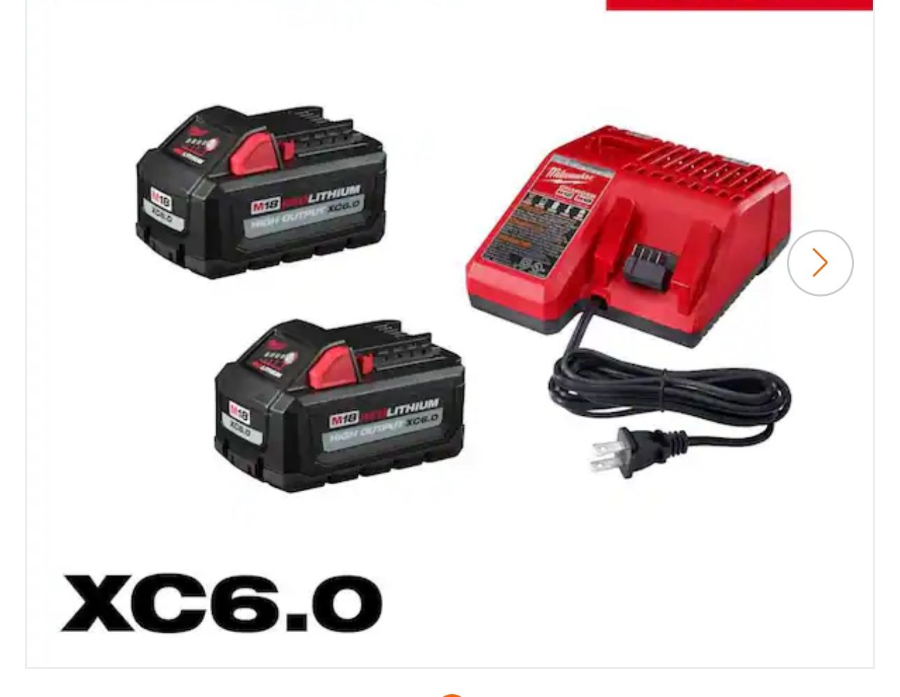 M18 18-Volt Lithium-Ion High Output Starter Kit with Two 6.0 Ah Battery and Charger