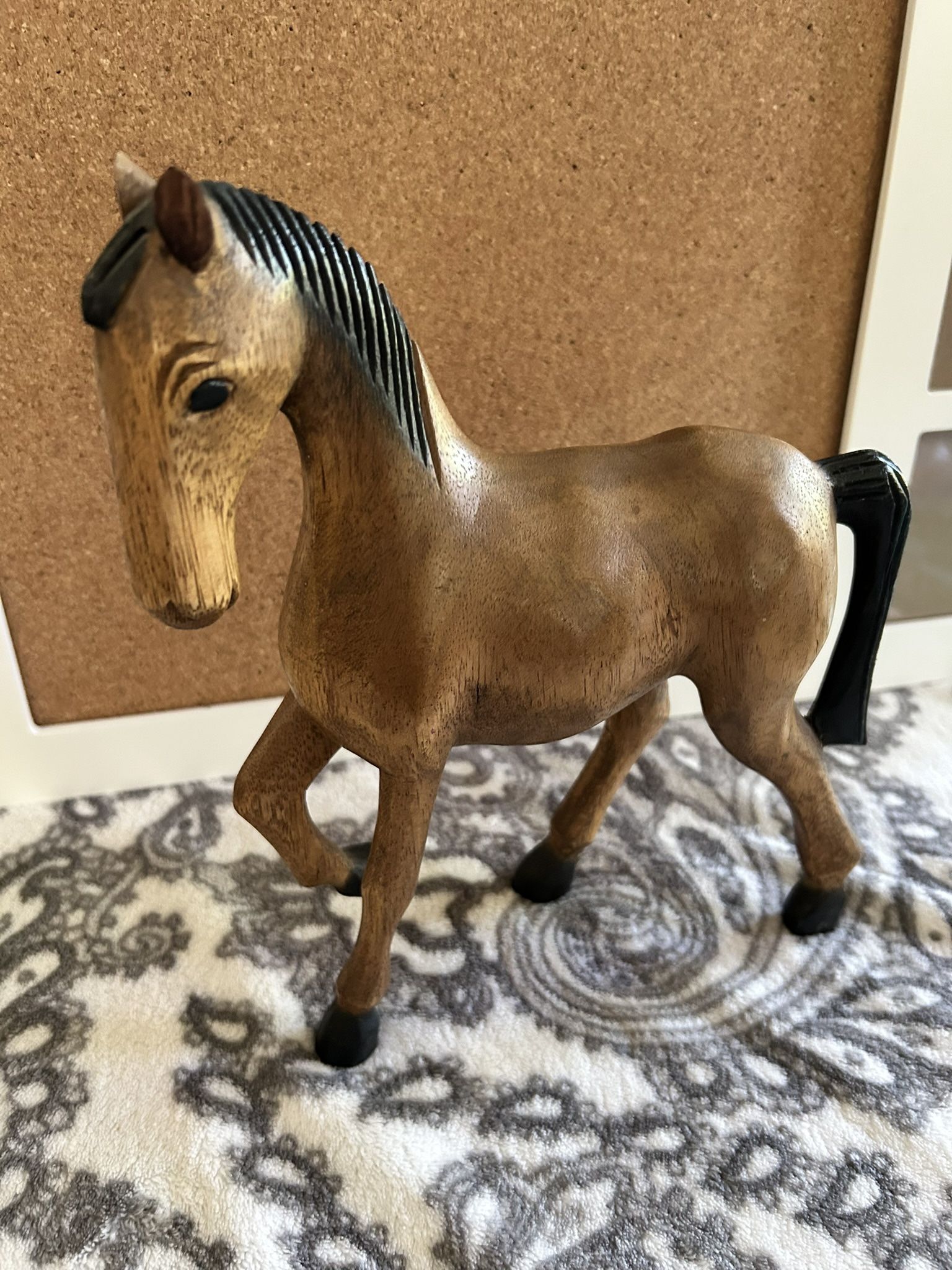 UNIQUE WOOD HORSE 10” X 8 1/2”