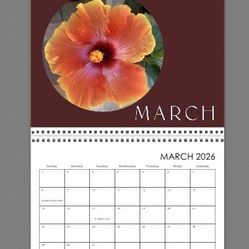 Flowers calendar 2026 Year/Calendario de rosas año 2026