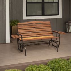 Jack Post Country Garden Glider with Trays in Bronze DESCRIPTION: The Jack Post Country Garden glider is classic and provides comfort at its best! Thi