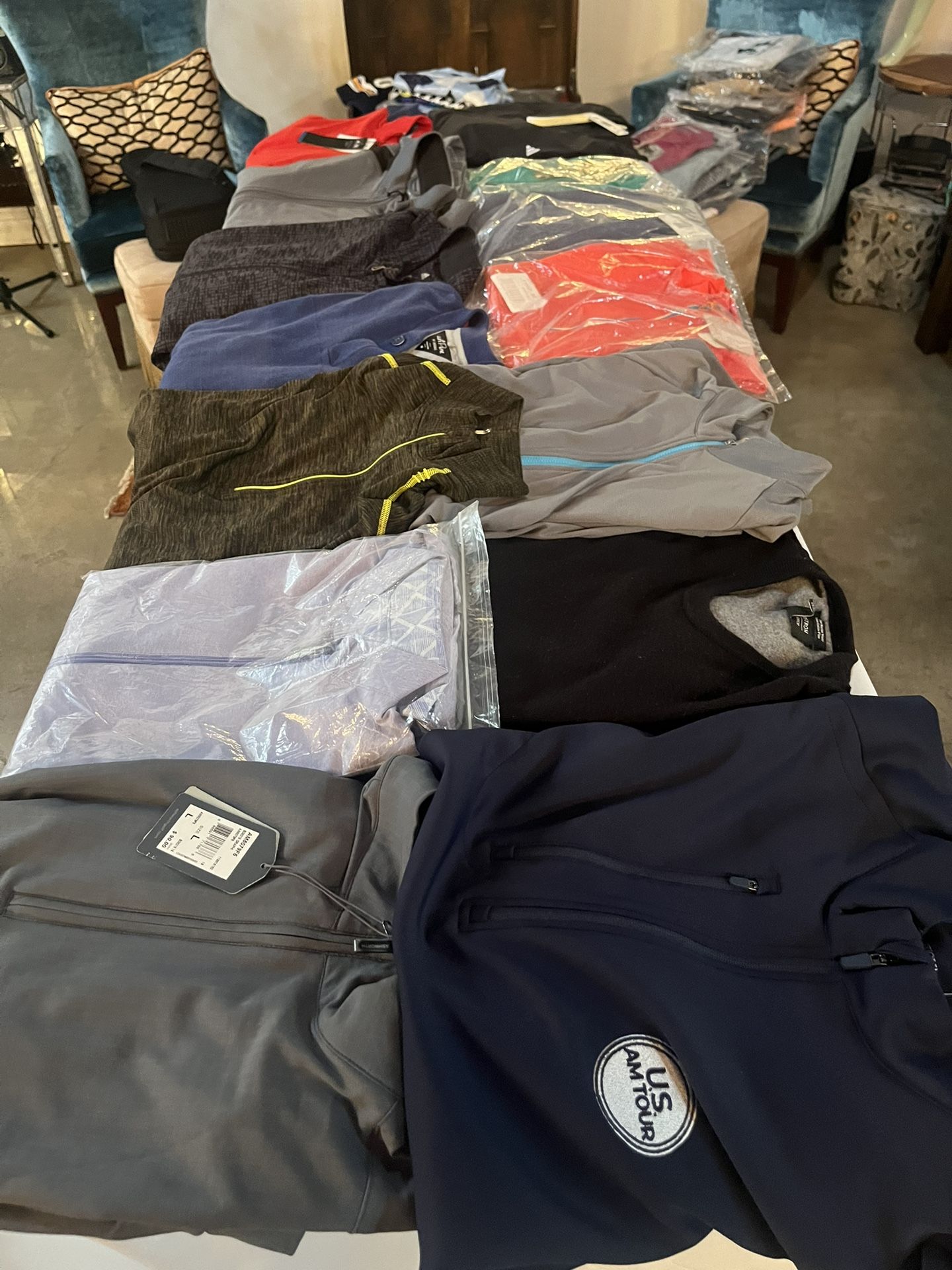 New Golf Quarter Zip/Jacket Sale! Adidas, Lulu Lemon, Ashworth, Etc. See Description For Details And Pricing!