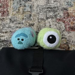 Monsters Inc Mike Wazowski Sulley Plushie Toy Tsum Tsum Mini Disney Store BUNDLE.