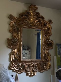 Vintage gold mirror