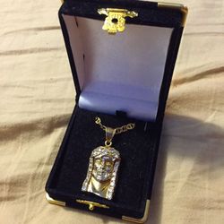 Gold Plated Jesus Piece