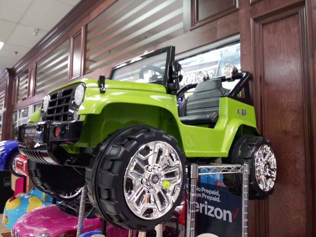 Lime Green Ride On Jeep