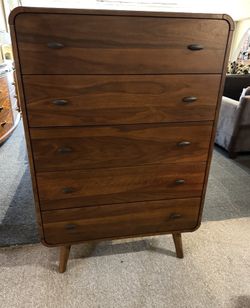 Dresser mid century modern style walnut MCM
