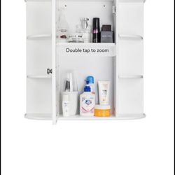 Wooden Toilet Storage Cabinet, Mirrored Wall Mounted Bathroom Storage Cabinet