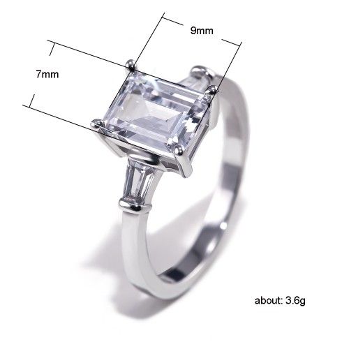 "Wedding/Engagement Pure Gemstone Dainty Silver Ring for Women, VIP468