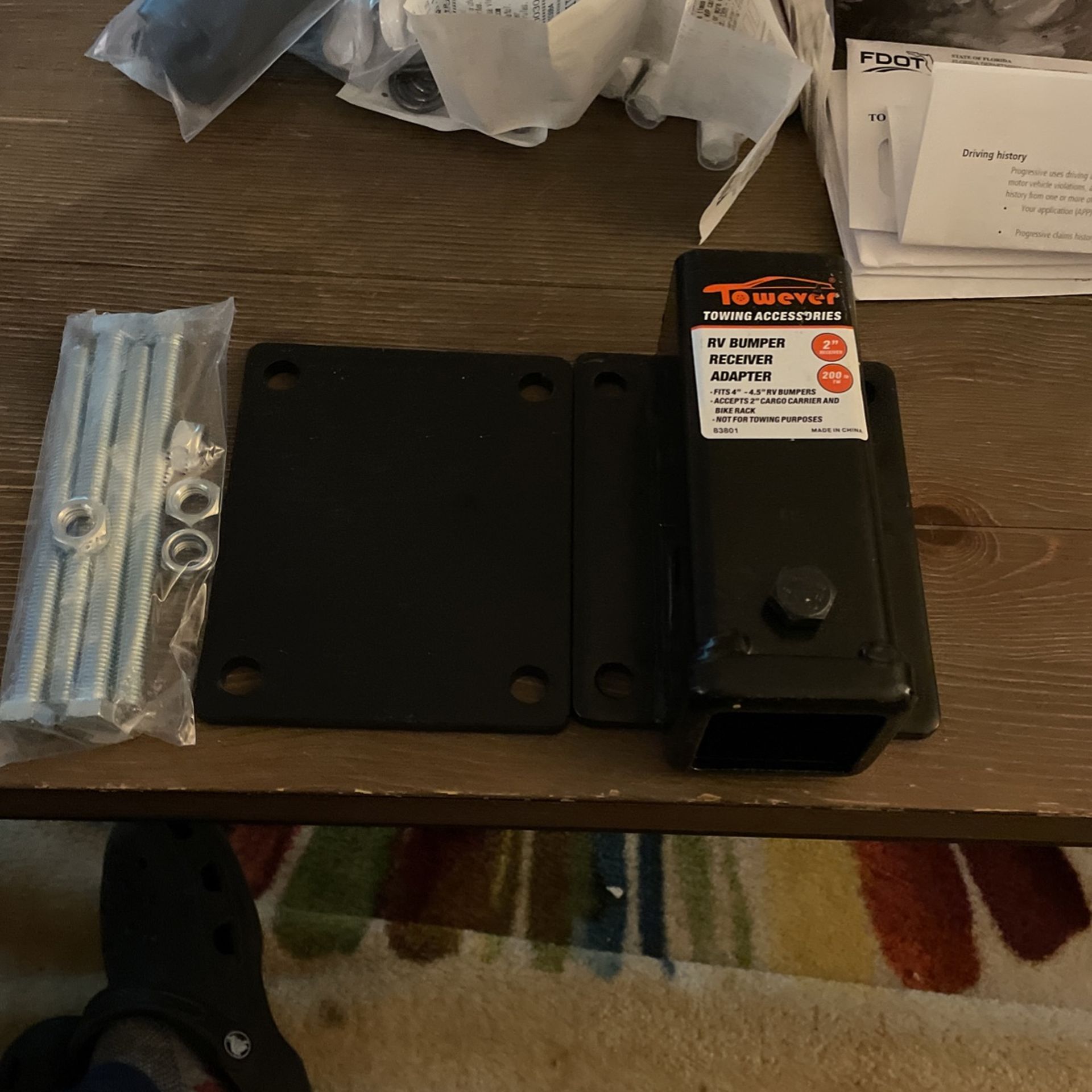 Rv Bumper Receiver Adaptor