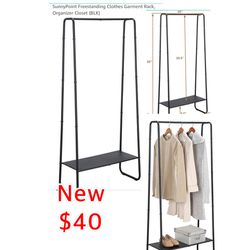 New SunnyPoint Freestanding Clothes Garment Rack, Organizer Closet (BLK) $40 East Palmdale 