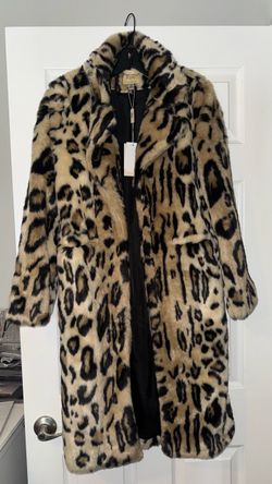 Leopard Print Faux Fur Coat