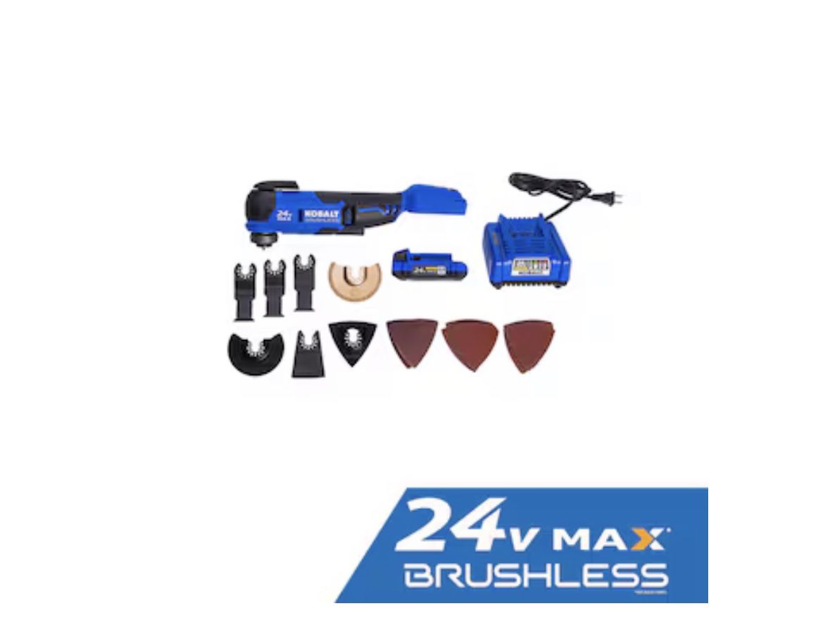 NEW! Kobalt 24-volt Cordless Brushless Variable 17-Piece Oscillating Multi-Tool Kit