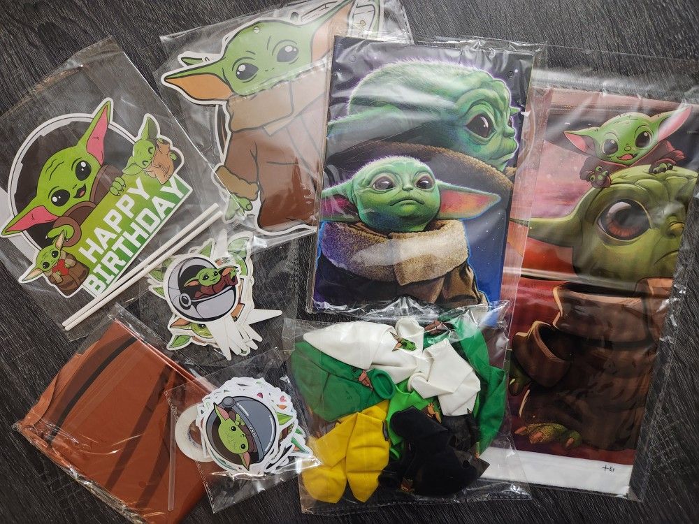 Baby Yoda Starwars birthday theme $12