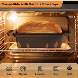 9×5 Inch Cast Iron Loaf Pan 