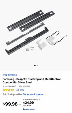 Samsung washer dryer Stacking and MultiControl Combo Kit