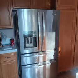 Whrilpool Frig $70, Microwave $20