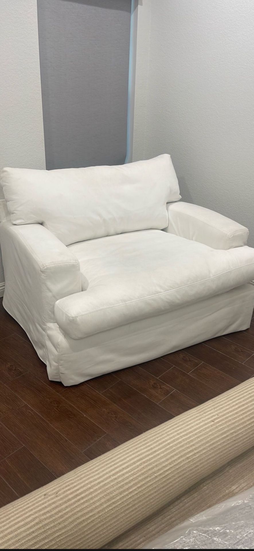 Set Of 2 White Sofa Armchairs 