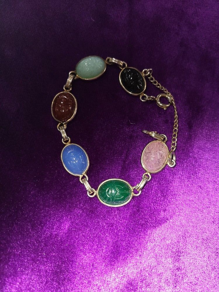 Vintage Scarab bracelet, 60-70's era