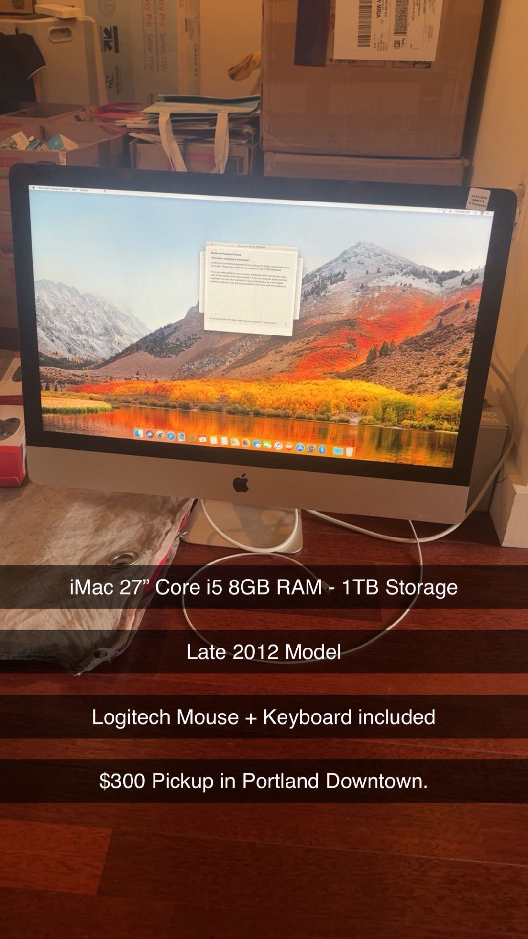 iMac 27 Inches 8GB RAM 1TB Storage. Good Condition