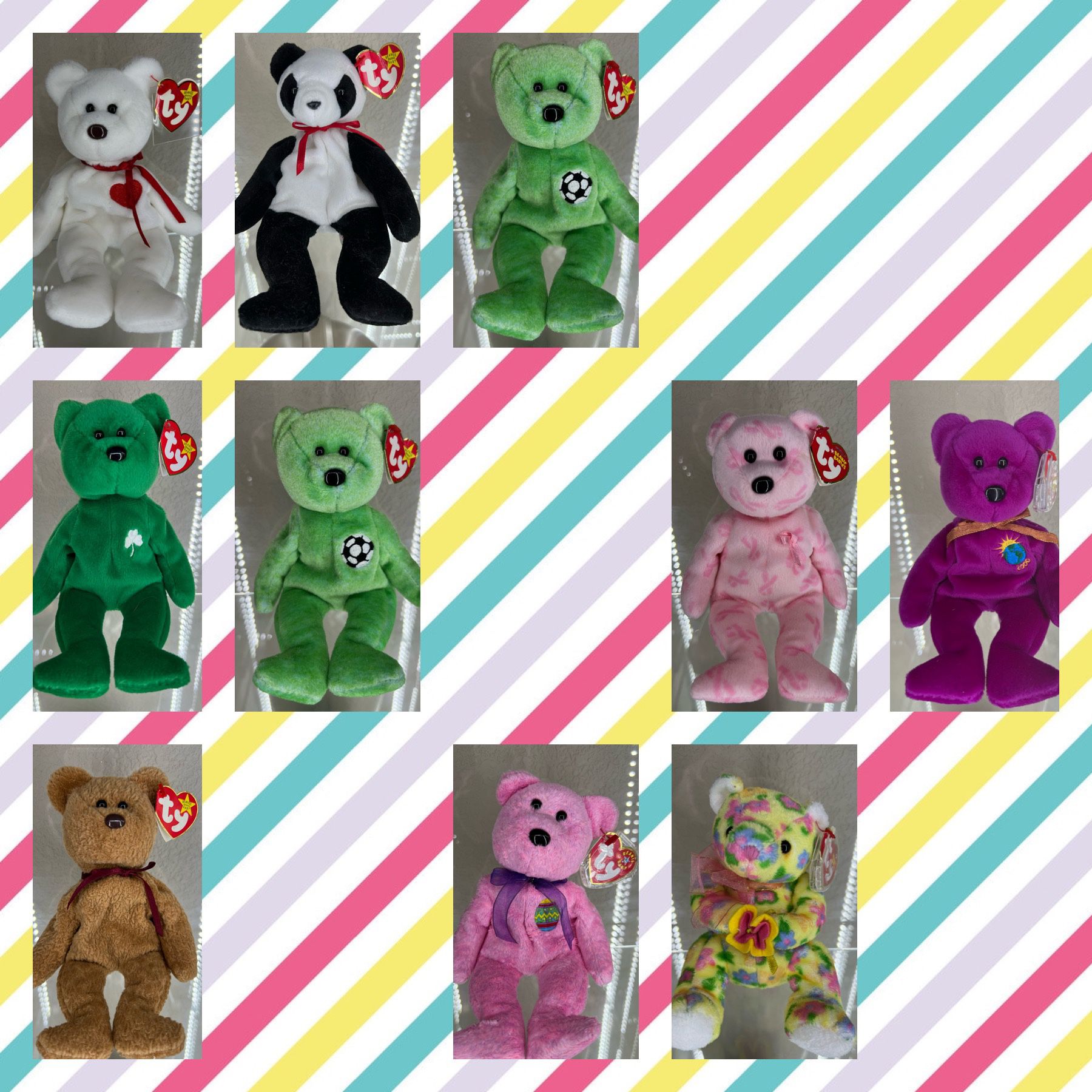 Beanie Babies bear collection 10 Total
