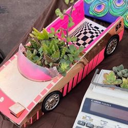 Vintage Barbie Car Succulent Display 