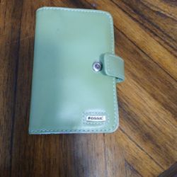 Fossil Address Book Lime Green 