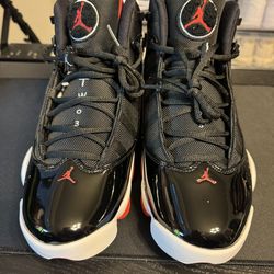 JORDAN 6 RINGS Size 12 Black/Varsity Red-white