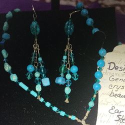 Beautiful babyblue handmade jewelry  set