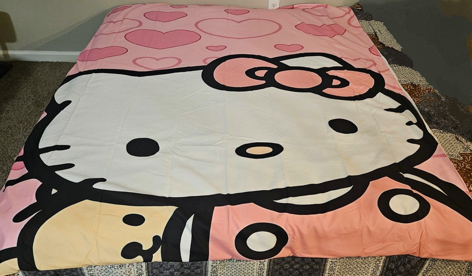 TWIN 3 pcs, HELLO KITTY Bedding Set, Cute Bedding, Warm And Soft 1 Duvet Cover + 2 Pillowcase NEW