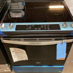 Whirlpool Glass Top 4 Burners Electric Stove 