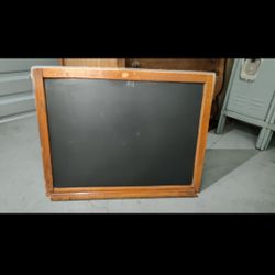 Antique National School Slate Co. Slate Chalkboard w/ Eyehooks for Hanging