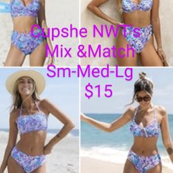 Women's 2 Piece Swimsuit NWT's Cupshe Ruffled  Medium/Large 