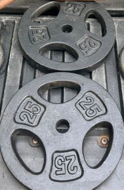 PAIR OF 25lb. Small hole (1 INCH) STANDARD PLATES