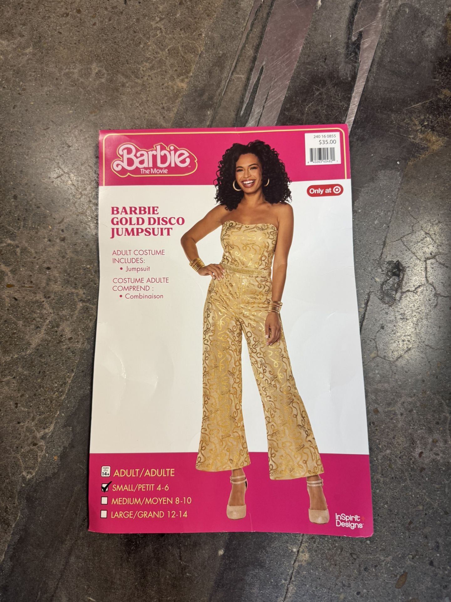 Barbie Shimmering Gold Jumpsuit Size S