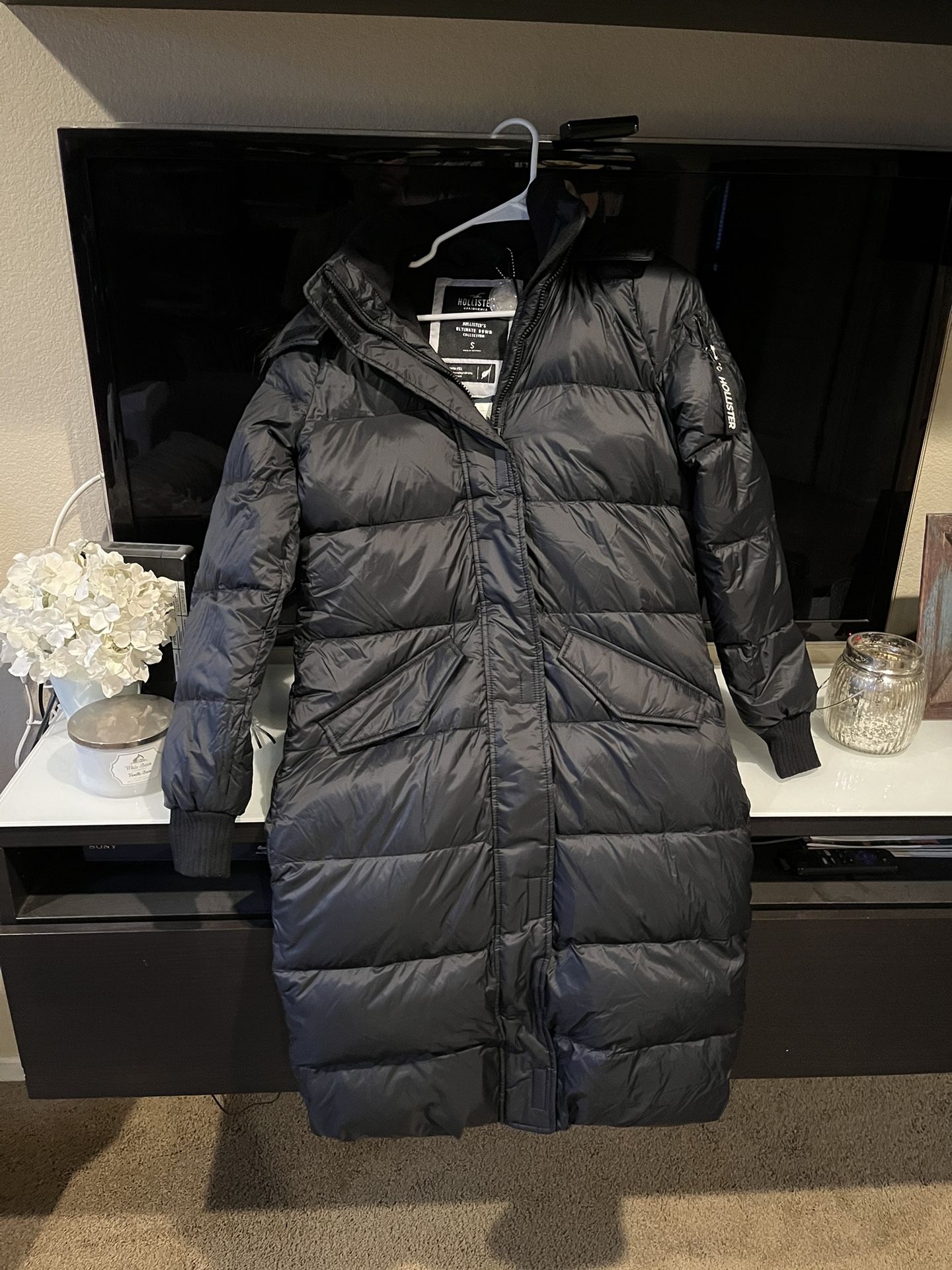 Hollister Down Full Length Small Jacket Parka