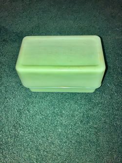 Jeannette Jadeite Butter Dish