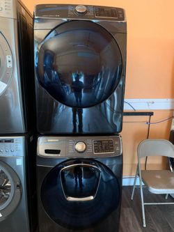 SAMSUNG WASHER AND GAS DRYER SET FRONT LOAD SIDE BY SIDE OR STACKED. FREE DELIVERY AND INSTALLATION