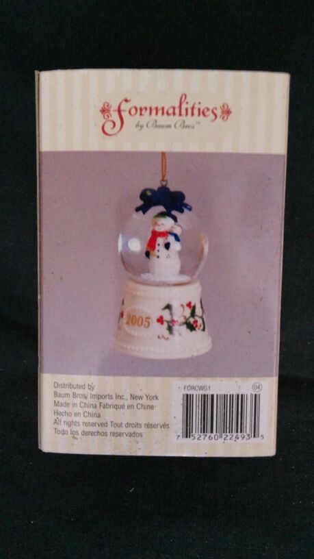 Formalities Porcelain Snowman Globe Musical Christmas Ornament ... Formalities Porcelain Snowman Globe Musical Christmas Ornament ...
