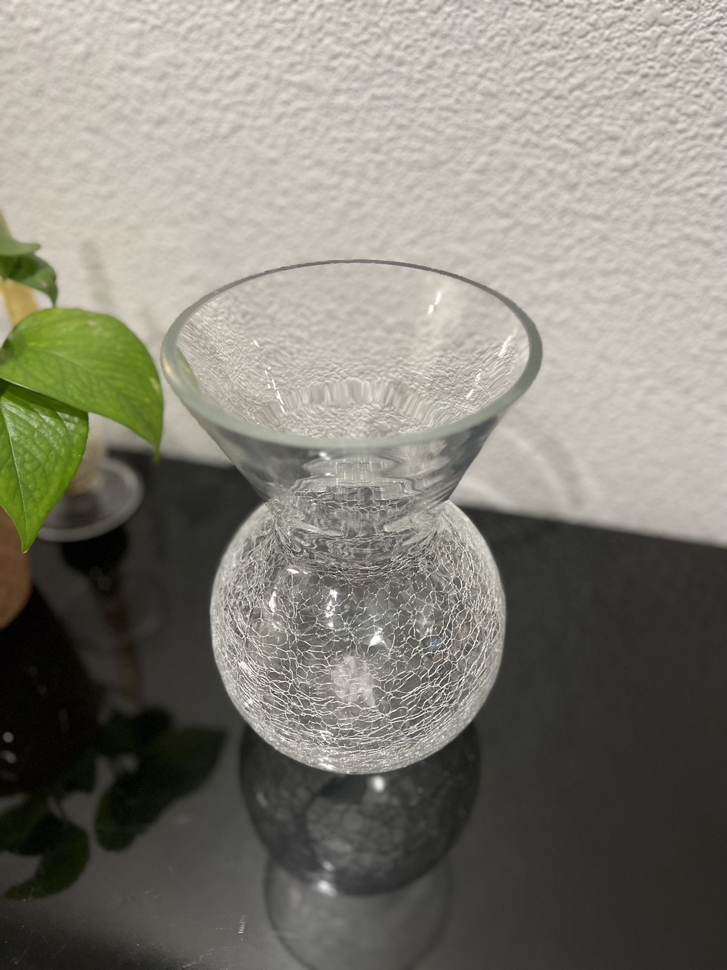 Mosaic Crackle Glass Flower Vase