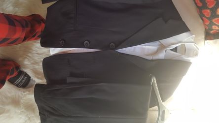 Suit black, pants, jacket, shirt, tie