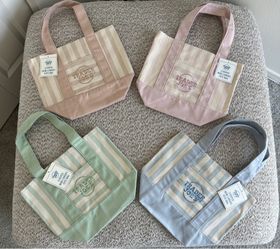 Trader Joe’s Striped Mini Canvas Tote Bags