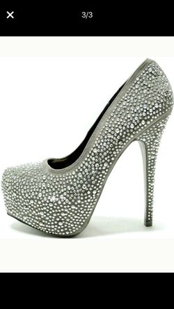 Silver green high heel spike sandal shoes women girls